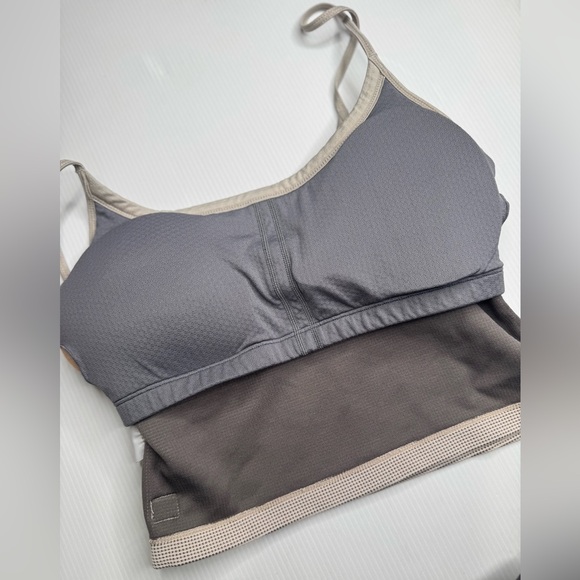 Vuori Cropped Tank Top Built In Bra Beige Size S - Picture 4 of 7